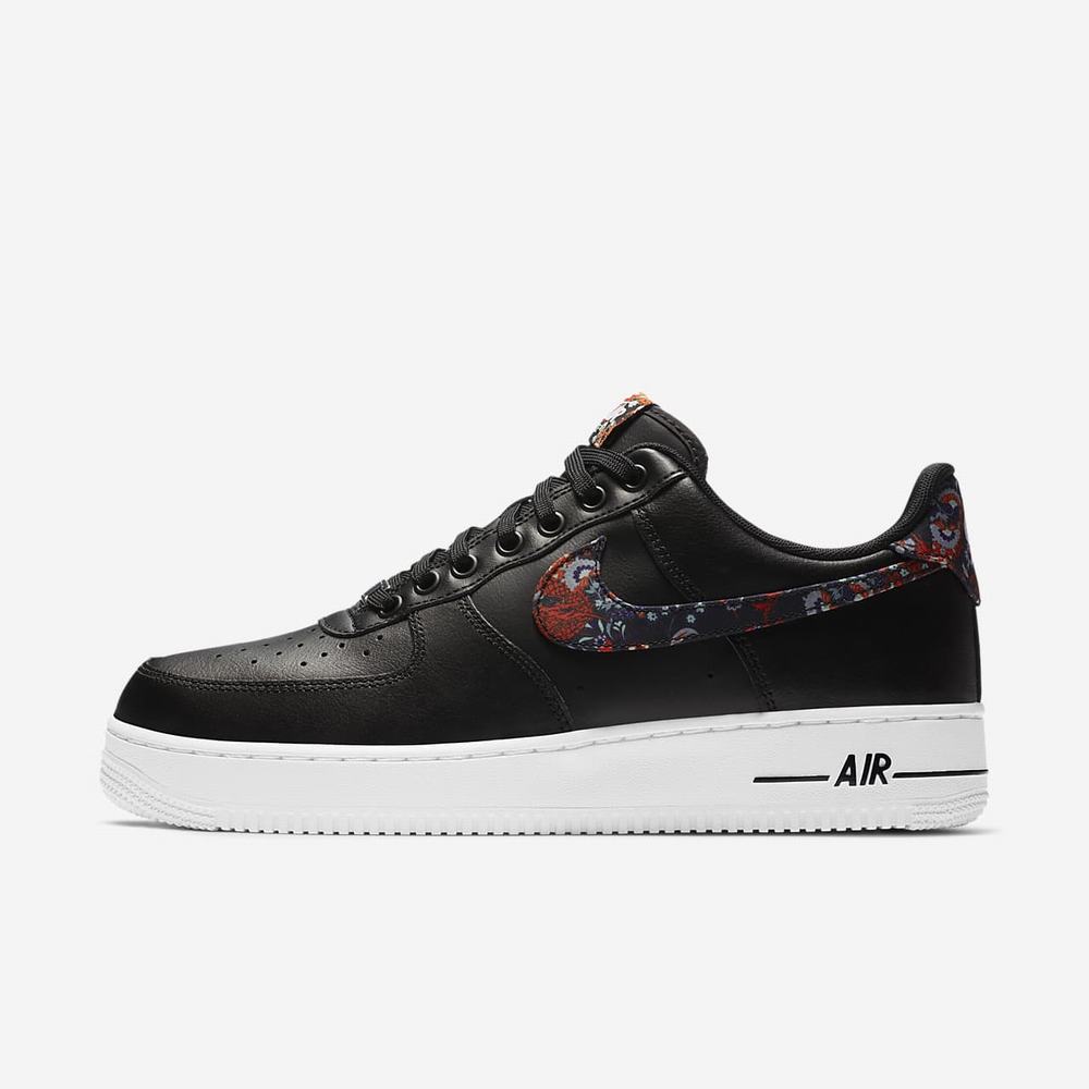 Sneakers Nike Air Force 1 '07 Noir 6452-891 Black/White/Game Royal/Multi-Color Homme | BGU-63780453